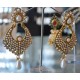 High Ended Designer Earrings in Antique Gold base